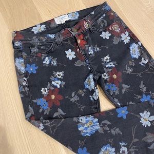 Current/Elliott floral jeans.